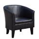 Leather Office Tub Arm Chair Sofa Black Bonded For Living Room CE ROSH BSCI Certification
