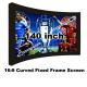 Professional HD Cinema Projection Screen 140 Inch Curved Fixed Frame Projector Screen 3D