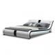 LED Modern Faux Leather King Bed Frame Curve Deluxe Upholstered