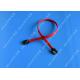 26 AWG SATA III 6.0 Gbps Female to Female SATA Data Cable , Red HDD SATA Cable 7 Pin