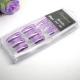 NT-1529 24pcs/box Metal Purple Acylic French Artificial False Nail UV Design Art Tips