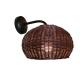 Hand Knitting Rattan Wall Lights Sconce Waterproof Round Shape For Outdoor