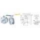 wafer ball valve,full port ISO-DIRECT MOUNTING PAD FLANGE standard:DIN2633 CF8 304 SS304