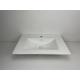 Smooth Non Porous Easy To Clean Vanity Top Bathroom Sink White Color