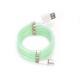 Pogo Pin LED Lighting Luminous USB Magnetic Charging Cable Coiled Rope 100cm