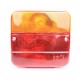 Red And Amber Color Trailer Lamps Waterproof Trailer Tail Lights PC Material