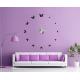 3D Modern EVA Butterfly Wall Sticker Clock,Non-Toxic Decals 12S001