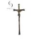 Customizable Antique Brass Metal Funeral Cross 39*15cm SGS Certified ZJ-01