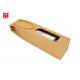 250g E Flute Brown Kraft Wine Bottle Gift Boxes With Rope Handing