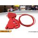211g Adjustable Cable Lockout Stainless Steel 2.4 Meters Red Grip Type