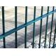 Double Loop Wire Mesh Fence Double Wire Mesh Fence Powder Coated For Boundary
