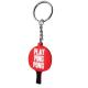 Custom Rubber PVC Keychain Ping Pong Paddle Table Tennis Shape