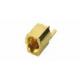 Gold Plated MMCX RF Coaxial Connectors , Straight Edge Mount Jack Female Connector