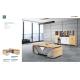 Commercial Office Furniture ,Office Executive Desk With Filing Cabinet And HPL
