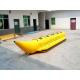 Yellow Waterproff Banana Inflatable Fly Fishing Boats With PVC Strong Protection Black Bumper Strip