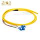 G.652.D Single Mode LC UPC Patch Cord 0.9mm Types With PVC Jacket