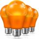 Amber Glow LED A19 Light Bulbs For Enclosed Fixtures 360-Degree Beam Angle E26 Base