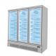 Promotion Frozen Food Supermarket Display Refrigerator with Glass Door