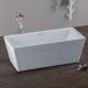 Durable Acrylic Square Freestanding Bathtub 3D Model Larger Space