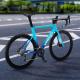 Double Disc Brake KOOTU Road Bike , T800 Carbon Black And Blue Road Bike
