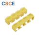 8P8C 1 X 4 RJ45 Multi Port Yellow Color Window Center Distance 13.56mm 5324-B Mini Series