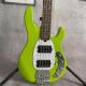 Custom 4 Strings Stingray Electric Bass Guitar in Green with White Pickguard Rosewood Fretboard