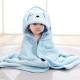 Cartoon Animal Kids Soft Microfiber Coral Fleece Hooded Bath Towel for Boys and Girls