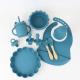 Full Silicone Straw Cover In 3D Design Lightweight Silicone Baby tableware set