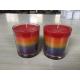 100% paraffin 5 color tones glass scented candle  packed into gift box