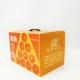 Food Orange Flexo Packing Boxes With Handles Anti Collision