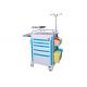 Easy Cleaning ABS Plastic Medical Trolleys With noiseless castors