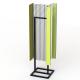 Powder Wings Fixture Metal Floor Display Stands With Tube Base 1 Wire Grid Wall