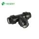 Plastic Black Elbow Tee PP Fitting for Irrigation and Agriculture 16mm to 110mm 1/2 to 4