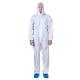 Full Sizes Options White Disposable Hooded Coverall for Safety Equipment Protection