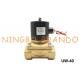 1 1/2 2W400-40 UW-40 Unid Type NBR Diaphragm Valve Brass Body Normally Closed AC110V DC12V