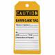 Caution Lockout Tagout Tag By The Roll PVC Sign Legend Barricade Tag Do Not Remove