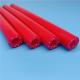 Food Grade Flexible Reinforced Braided Silicone Tubing Red Color