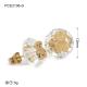 Fashion Gold Plated Stainless Steel Diamond Earrings for Women Gift