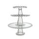 1-3 cake stand set  eco-friendly lead-free crystal transparent dome glass cake stand