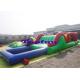 Customized Inflatable Water Parks Obstacle / Inflatable Water Slide With Pool