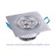 3W 180lm 200v, 210v, 240v Adjustable Square Recessed LED Downlight For Ceiling Decorative