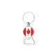 Custom personalized national holiday promotion printed Canada country flag logo bottle opener key ring,