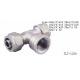 TLY-1230 1/2-2 Male aluminium pex pipe fitting brass tee NPT nickel plated water oil gas mixer matel plumping joint