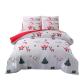 40 Fabric Count Christmas Decor Duvet Cover Santa Happy Gift 3D Digital Printing Red Comforter Bed Set
