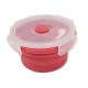 Silicone Food Storage Containers BPA Free Plastic Lids Set of 4 Small and Large Collapsible Meal Prep Container for Kitchen Kids