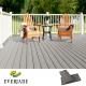 Groove Design Long Life Wpc Wood Grain Smooth Surface Decking for High Traffic