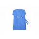 Blue Color SMS Isolation Gown Dustproof Excellent Abrasion Resistance