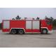 Heavy Duty 6x4 Drive Six Seats Water Tanker Fire Truck Flattop Four Door Length Cab