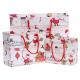 Full color printing white paper tote xmas gift bags cub size