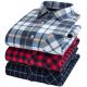 Thickened Fleece Viscose/Polyester/Spandex Plaid Shirt for Men's Office Causal Look